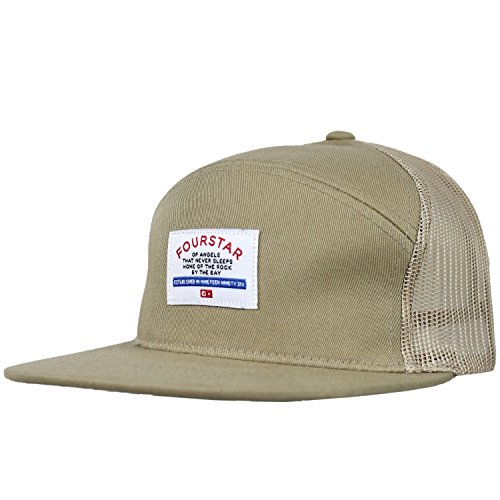 FOURSTAR Skateboard Hat TRADEMARK KHAKI MESH SNAPBACK