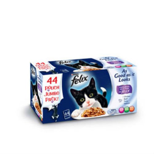 felix senior cat food 44 pouches