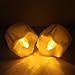 Youngerbaby 24pcs Amber Yellow Flickering Timing Tea Light Candles with Timer (6 Hrs on 18 Hrs Off) Flameless LED Tealights Wax Dripped Battery Operated Candles for Wedding Birthday Party Dinner