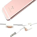 Rose Gold Cute 4in1 Metal Aluminum Skin Hard Earphone Jack & Charger Port Anti Dust Plug Cap + Storages for iPhone 5/5S,iPhone 6,iPhone 6S,iPhone 6 Plus,iPhone 6S Plus,iPad