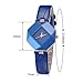 yunanwa 5 Pack Women Ladies Watches Quartz Wristwatch Leather/Mesh Brand Wholesale Prism Watch (Style 1:5pcs Leather Brand)
