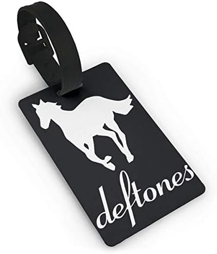 CHSUNHEY Deftones Horses Log Classic Luggage Tag Initial Bag Tag Suitcase Tag Travel Bag,Travel Accessories Suitcase Tags Apply3.7X2.2in
