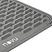 NOVU Premium Silicone Dish Drying Mat - Extra High Ridges, Upgraded Thickness, Fastest Drying Dish Mat - Non Slip | Multipurpose Heat Resistant Countertop Protection Trivet | Gray 18x16