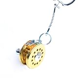 DigRepair Cool Fly Fishing Reel Miniature Novelty Gift Charm Diameter 25 Mm Key Chain New