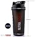 NutraEdge Protein Shaker Bottle 20.5 Ounce, Sports Nutrition Blender Bottle, Non-slip Part, Black