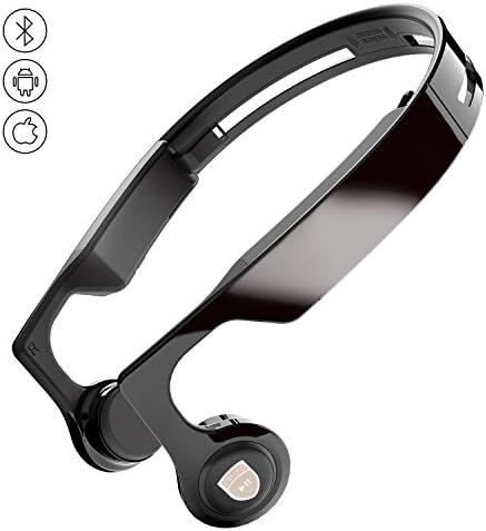 Bone Conduction Headphones, Miric Wireless Headphones Bluetooth 4.2 Stereo Open Eardrum Headphones Waterproof for Sports Driving (Black)