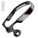 Bone Conduction Headphones, Miric Wireless Headphones Bluetooth 4.2 Stereo Open Eardrum Headphones Waterproof for Sports Driving (Black)
