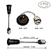 DZYDZR 3pcs 19cm Long Flexible Goose Neck Bulb Extender E27 to E27 LED Socket Extender E26 to E26 Black (7.5IN)