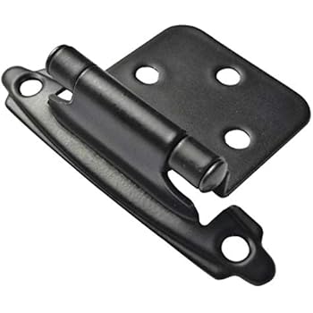 Amazonbasics 1 2 Inch Overlay Cabinet Door Hinges 1 Pair Flat