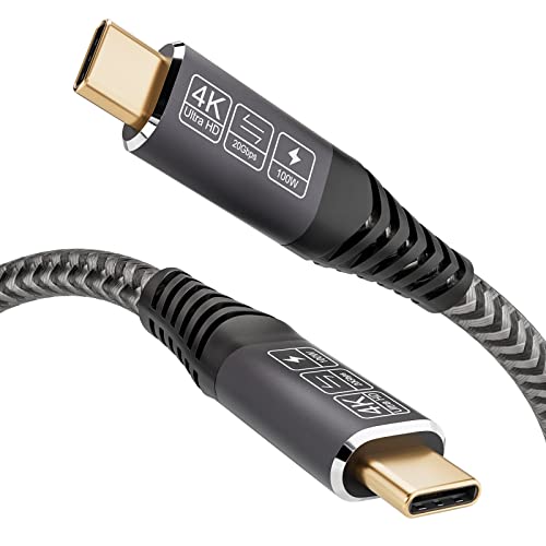 CAKOBLE USB C Cable to USB C 2M, USB 3.2 Gen2 Type C Charging Cable, 20 Gbps Data Transfer, 100 W 20 V/5 A Fast Charging Cable, 4K @@ 60Hz Video Transfer for Laptop, Mobile Phone, Monitor, Devices