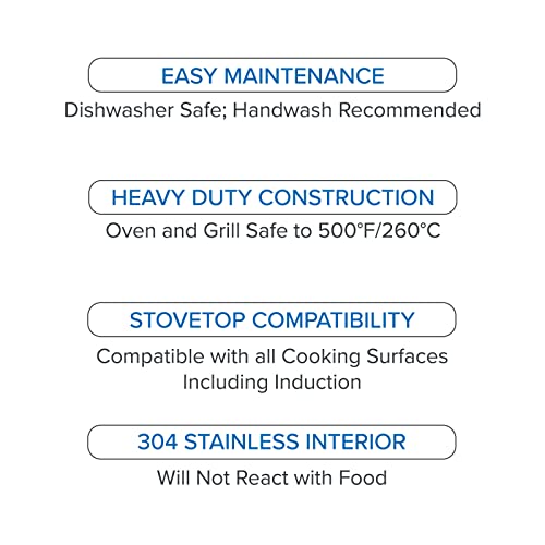 Viking Culinary 5Ply Hard Stainless Cookware Set, 10 Piece, Hard