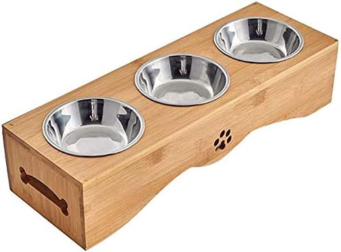 triple cat bowl stand