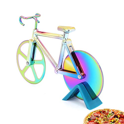 Fiets Pizzasnijder Van Roestvrij Staal Pizzasnijder Met Antiaanbaklaag Pizzasnijder Fiets Bicycle Pizza Cutter Pizza… - Afbeelding 3