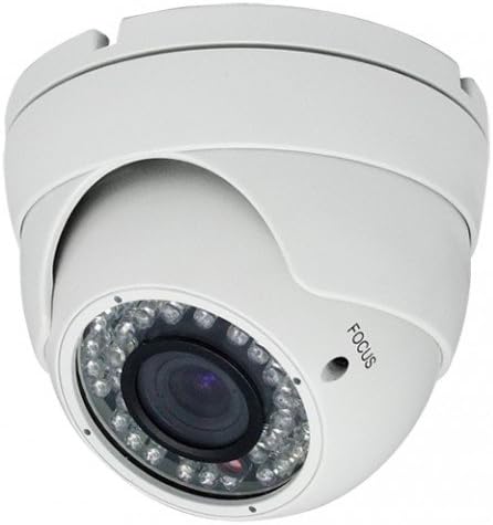 2 Megapixel 1080P Dome 42IR HD-CVI HD-TVI AHD CVBS 700TVL (4 Options in 1) Camera 2.8-12mm Lens Vandalproof Indoor Outdoor Aluminum Housing Security Camera for White Color