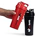 Nutribomb Thunderball Protein Shaker Bottle Supplement Shaker Cup Workout Shaker Meal Replacement Shaker (Red and Black combo)