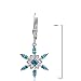 Sterling Silver Snowflake Leverback Earrings Adorned with Swarovski Crystals