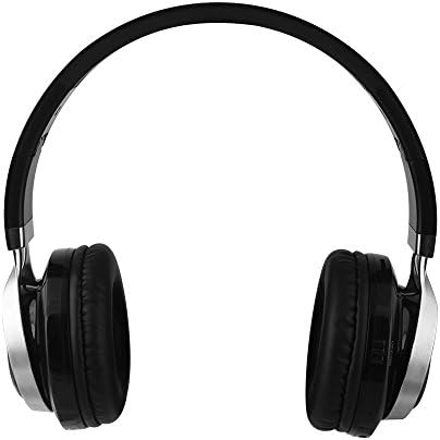 Gacho Wireless On Ear Headphone, Support TF Card, Sleek and Durable Headset with Constant Stylish blinking lights, Stereo Sound with Heavy Bass , Fold-able Make it more Easier to Carry-Black