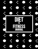 Diet & Fitness Journal: Black Book, 2019 Weekly Meal And Workout Planner and Grocery list 8.5