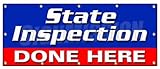 48"x120" State Inspection Done HERE Banner Sign Law