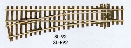 Peco HO Scale Code 100 Insulfrog #4 Left-Hand Turnout