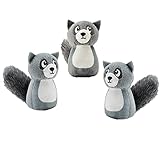 Outward Hound Squeakin' Racoon Hide A Puzzle Plush