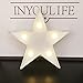 LED Plastic Star Night Light,Nursery Light Wall Decor for Christmas,Birthday Party,Kids Room, Baby Room Table Lamp(White)