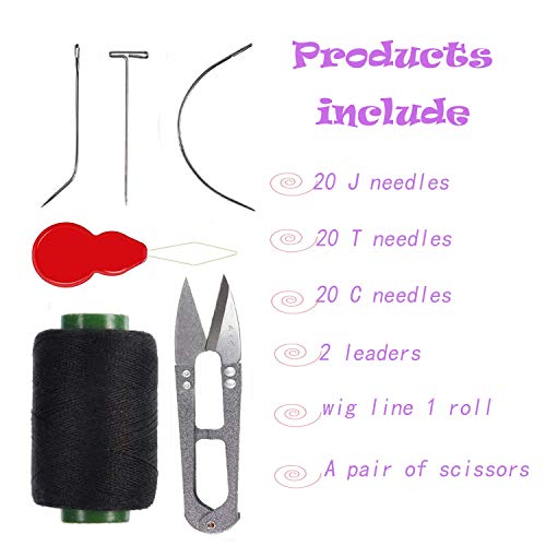 FINDYOU Hair Thread for Weave Needle and Thread Kit Sewing Needle