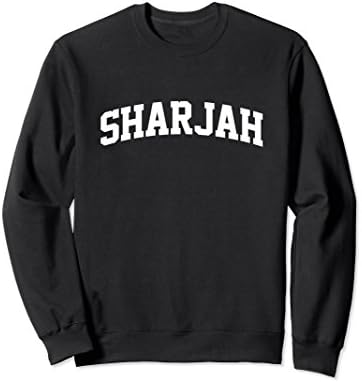Unisex Sharjah Retro Sports Arch Sweatshirt Large Black