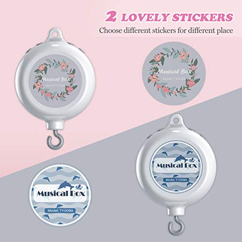 OMORC Baby Crib Mobile Musical Box, Battery-Operated Mobile Music Box 35 Songs with Download Function, Download Any Songs You Like, Dual Speakers/2 Playing Modes for Baby Stroller/Crib Mobile