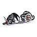2PCS Heavy Duty Motorcycle Turn Signals Bulb Indicators Blinkers Lights with Bullet Shape Greenclick Amber Lens Front Rear Turn Signal Light (sliver)