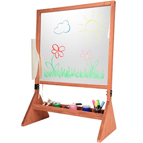 Svan Double Sided Indoor/Outdoor Plexiglass Art Easel (21 X 36 X 51 in) - Easy to Clean, Kids Can Draw or Paint On Both Sides