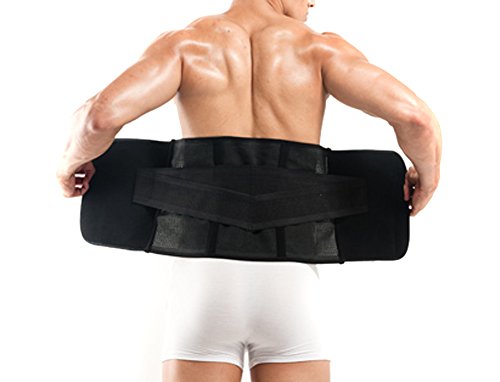 EUBUY Adjustable Waist Trimmer Belt - for Men and Women - Abdominal Support Abdomen Binder Belly Fat Burning Gym Exercise Tummy Shaper Wrap Slimming Slimmer Brace Girdle - XL for Waist 36.6-43.3 Inch - Thumbnail 3