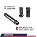 KSP 14mmx1.5 Lug Nuts,7 Spline with 1 Key Black Closed Ended Conical Seat 60 Degree Wheel Tuner Lug Nuts fit More 6&8 Lugs Pickup Trucks,32 PCS