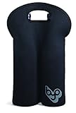 BYO by BUILT NY Two-Bottle Neoprene Wine/Water Tote, Black