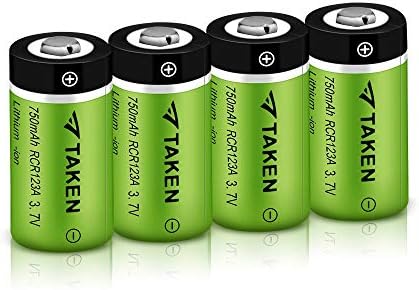 Arlo Batteries Rechargeable, CR123A 3.7V Rechargeable Lithium Battery for Arlo Wireless Cameras (VMC3030/VMK3200/VMS3330/3430/3530) (4 Pack)