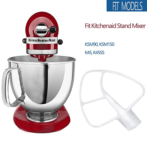 Coated Flat Beater Compatible with Kitchenaid Mixer KSM90 KSM150 K45 K45SS, Kitchen Aid Ultra Power/Classic/Artisan Stand Mixer Assecories.