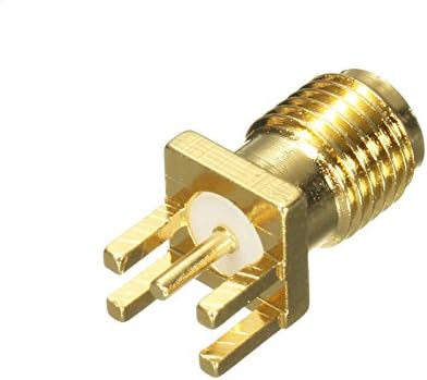 Kcopo PCB Board Mount SMA Female RF Connector Female RF Connector Vertical Installation is easy and convenient to use High Frequency 5pcs