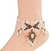 Wowlife Retro Lace Anklets Sexy Beads Anklet Foot Sandal Beach Wedding Jewelry Lace Ankle Bracelet Women Anklet Bracelet for Girls Female ¡­