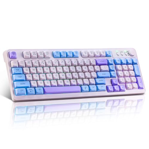 Guiheng Tri-Mode Wireless Gaming Keyboard Sky Blue