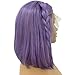 Lilac Bob Haircut 12inch Straight Human Hair Lace Front Wig Pre Plucked 13x4 Middle Part Frontal Bob Wigs for Black Women 180% Density Bleached Knots
