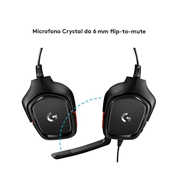 Logitech G332 Cuffie Gaming Cablate, Audio Stereo, Driver da 50 mm, Jack  Audio 3.5 mm, \u200eMicrofono Flip-To-Mute, Padiglioni Rotanti, Leggere,  PC/Mac/Xbox One/PS4/Nintendo \u200eSwitch, \u200eRosse - Cuffie Hi-Fi