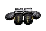 My Busy Dog Water Resistant Dog Shoes with Two Reflective Fastening Straps and Rugged Anti-Slip Sole | Dog Boots Perfect for Small Medium Large Dogs | Size Chart in Pictures (Size 6, Black)