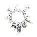 Harry Potter Ravenclaw Silver Tone Cartoon Comic Logo Charm Bracelet w/Gift Box by Superheroes