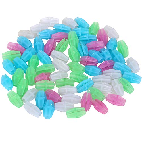 TRIXES 100PC Bicycle Spokey Dokey Beads â€“ Neon Bright Multicoloured