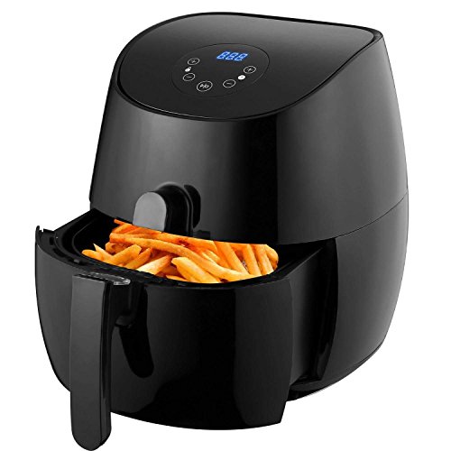 Click Here to See More Images Kaluo 3.5L 1350W Electric Air Fryer Cooker, Healthy Oil-Less Dry Fryer Hot Air Steam Fryer with Digital Control Screen(US STORAGE)