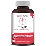Vitamin B Complex -Made in USA- Vitamins B12, B1, B2, B3, B5, B6, B7, B9, Folate, Methylcobalamin, Biotin, 5-MTHF -Boost Energy, Brain & Metabolism -Premium Vegetarian Supplement by Sapien Labs