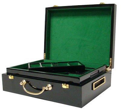 Heavy Weight 500 Ace Casino Poker Chip Set with High Gloss Wooden Case - Thumbnail 3