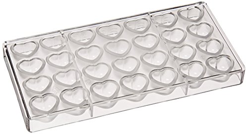 Fat Daddio's Dimpled Heart Polycarbonate Candy Mold 28-Piece Tray