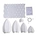 Lampwin Ceiling Pendant Lights DIY IQ Jigsaw Puzzle Lotus Flower Lamp Shade Kit Chandelier 53CM/21Inch Diameter (White)