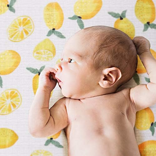 Otch ガーゼケット ベビー ブランケット タオルケット おくるみ 授乳ケープにも 便利なクリップ付き レモン Rwenzorisustainable